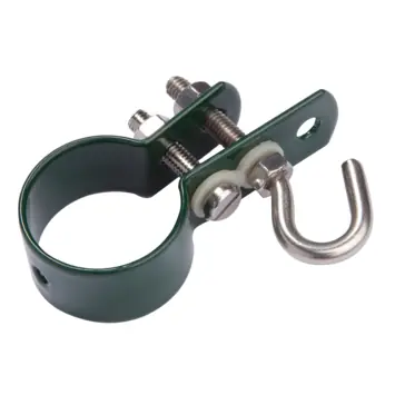 Giardino klem met haak voor ronde tuinpaal groen 48 mm