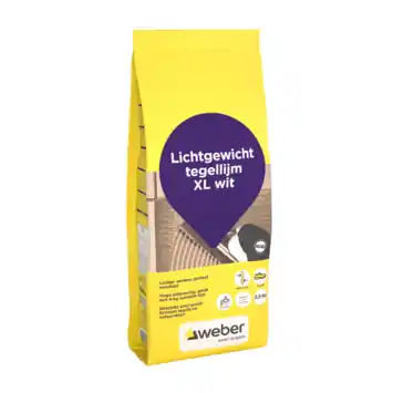 Weber Beamix lichtgewicht tegellijm XL wit 2,5 kg