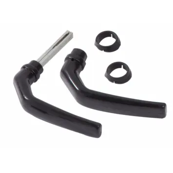 Giardino handgrepen set aluminium zwart voor poort 50 x 70 x 180 mm