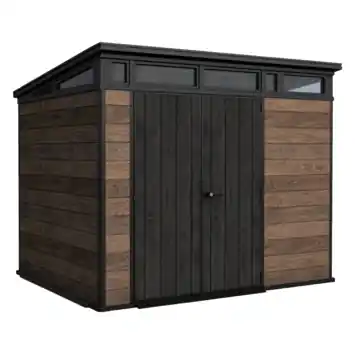 Keter Signature Pent 97 Walnut tuinhuis 279 x 216 x 226 cm