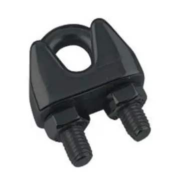 Staaldraad klem 6mm RVS Zwart