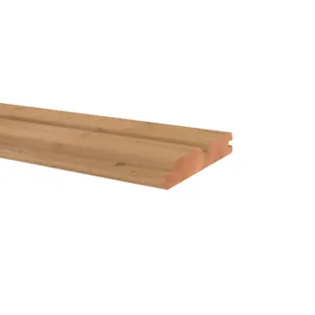 Rhombusprofiel dubbel thermisch gemodificeerd vurenhout 1,8 x 13,5 x 240 cm