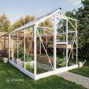 Royal Well Mary II kweekkas full option aluminium wit 6,0 m²