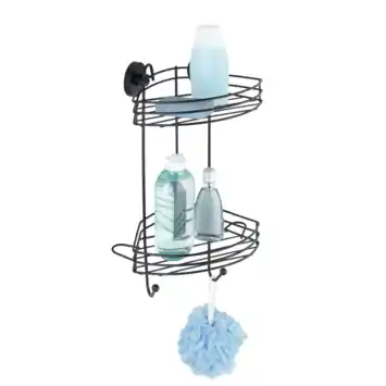 Wenko Vacuum-Loc doucherek 2-laags metaal wit