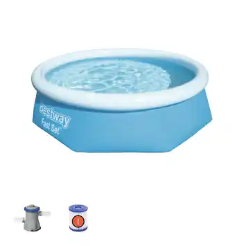 Bestway Fast Met Filterpomp Rond Blauw (Ø244 x 66 cm) -