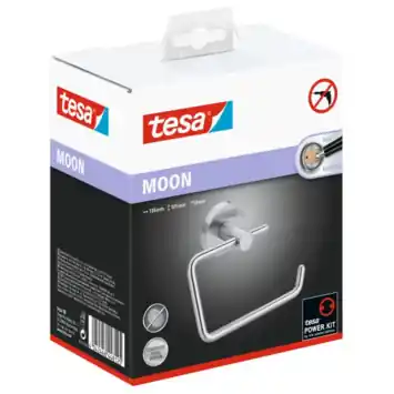 Tesa Moon toiletrolhouder RVS met anti-vingerafdrukcoating