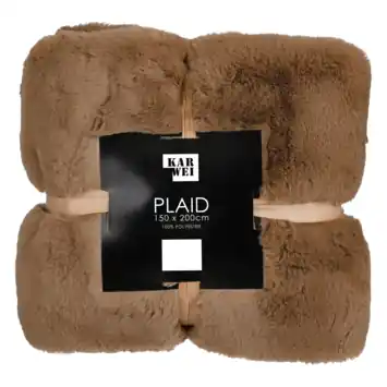 Faux fur plaid bruin 200 x 150 cm