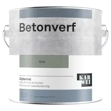 Karwei betonverf zijdemat grijs 2,5 liter