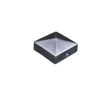 Afdekkap piramide tuinpaal aluminium 7x7 cm