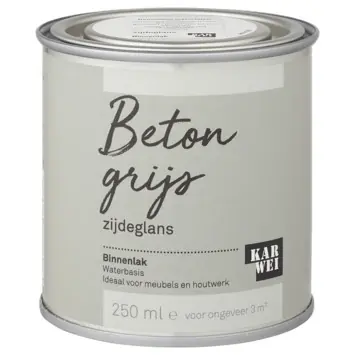 Karwei kleurtester binnenlak zijdeglans betongrijs 250 ml