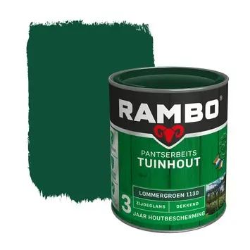 Rambo Pantserbeits Tuinhout zijdeglans dekkend lommergroen 750 ml