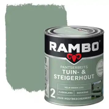 Rambo Pantserbeits Vintage tuin- en steigerhout zijdeglans dekkend helm groen 750 ml