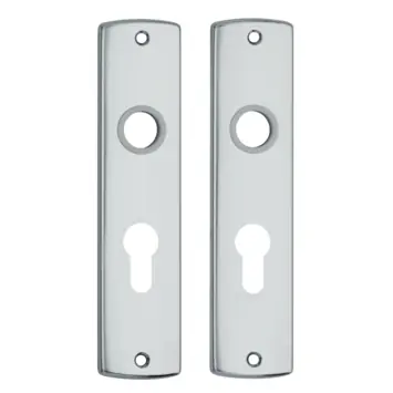 AXA langschild binnendeur kruk/cilinder aluminium 55 mm
