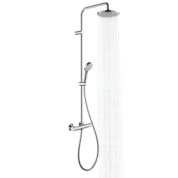 Hansgrohe regendoucheset Vernis Blend 200 met handdouche en thermostaatkraan 2 standen chroom - hartafstand kraan 15 cm