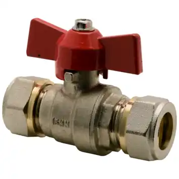 Sanivesk CV Kogelkraan Knel Vlindergreep 15x15mm Chroom