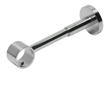 Verstelbare steun 7-15 cm voor 28 mm gordijnroede RVS kleur 2 stuks