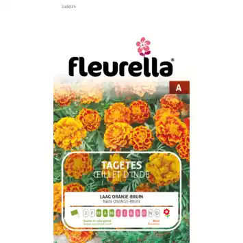 Fleurella zaden tagetes oranje/bruin
