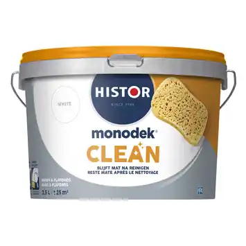 Histor Monodek Clean muurverf wit 2,5 liter