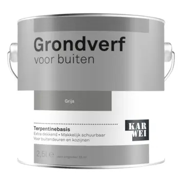 Karwei grondverf buiten grijs 2,5 liter
