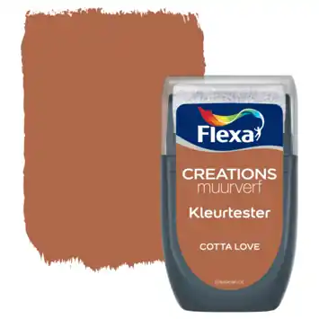 Flexa Creations muurverf kleurtester mat cotta love 30 ml