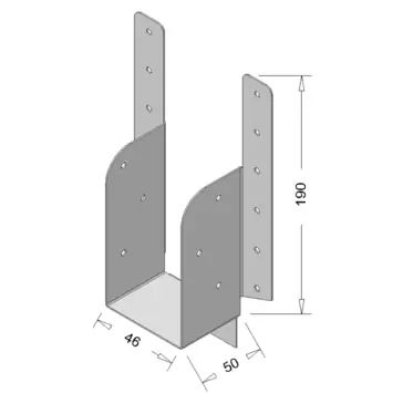 Waelbers raveeldrager met strip 190 x 46 mm verzinkt