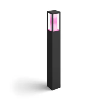 Philips Hue sokkellamp zwart - wit en gekleurd licht 8W - hoog