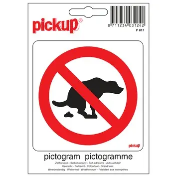 Pickup pictogram hier geen hondenpoep 10x10 cm