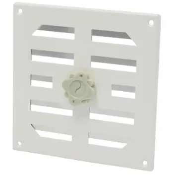 Sanivesk afsluitbaar schuifrooster aluminium wit 15,5x15,5 cm