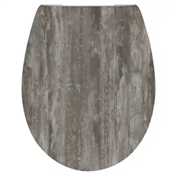 Cedo Icebrown WC-bril duroplast ovale houtlook bruin