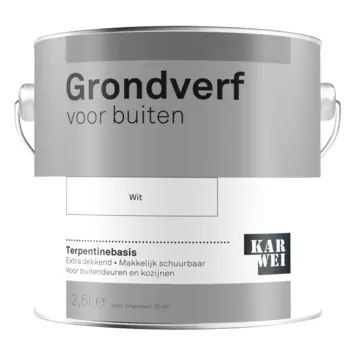 Karwei grondverf buiten wit 2,5 liter