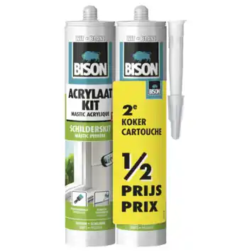 Bison duopack acrylaatkit universeel wit koker 300 ml