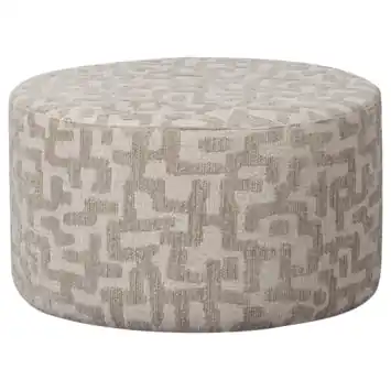WOOOD poef Amy geweven dessin beige