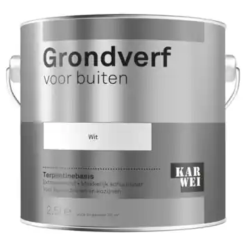 Karwei buitenlak grondverf wit 2,5 l