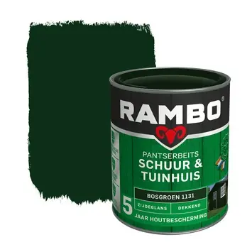 Rambo Pantserbeits Schuur & Tuinhuis zijdeglans dekkend bosgroen 750 ml