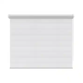 KARWEI duo rolgordijn lichtdoorlatend wit (kleurnr. 4500) 120x160 cm (bxh)