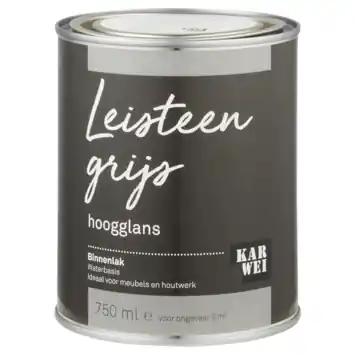 Karwei binnenlak hoogglans leisteen grijs 750 ml