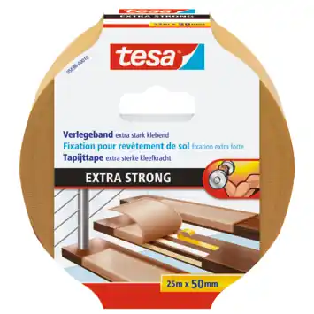 Tesa Extra Sterk tapijttape geel 25 m x 50 m