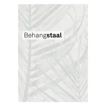 Behangstaal vliesbehang palm wit-grijs (dessin 105964)