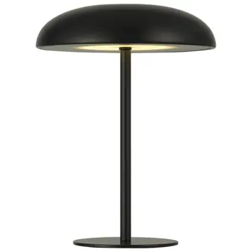 KARWEI tafellamp Olivier oplaadbaar LED zwart 25xø19cm