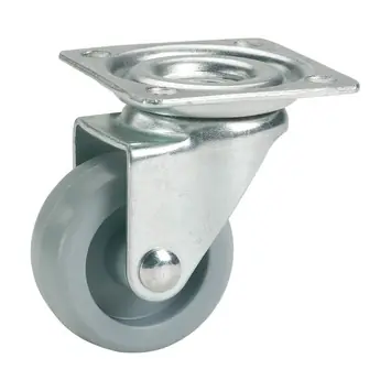 Zwenkwiel plastic met plaatbevestiging 45mm tot 40kg