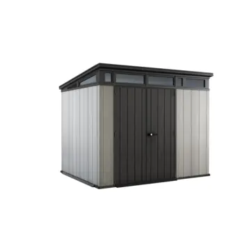 Keter Artisan 97 tuinhuis grijs/zwart kunststof 277 x 218 x 226 cm