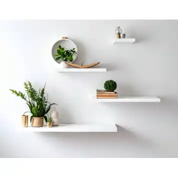 Duraline wandplank XL4 wit 118x23,5 cm 38 mm