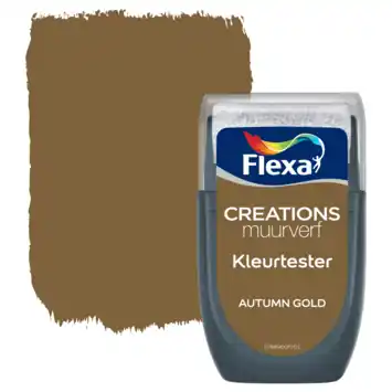 Flexa Creations muurverf kleurtester mat autumn gold 30 ml
