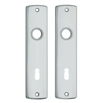 AXA langschild binnendeur aluminium kruk/sleutel 72 mm