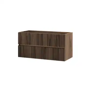 Tiger wastafelonderkast Voya walnoot ribbelfront 100 x 45 x 50 cm