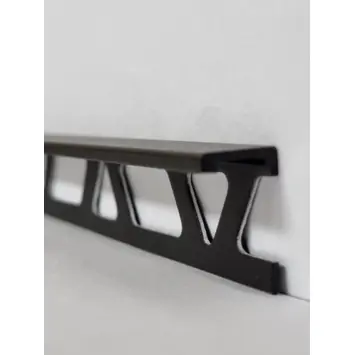 Tegelprofiel recht mat zwart metaal 8 mm 270 cm