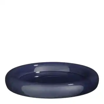 Decoratie bord donker blauw - h4,5xd26cm