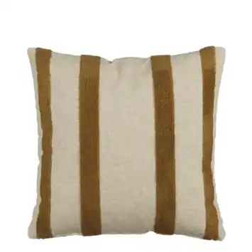Kussen streep licht bruin - l45xb45xh10cm