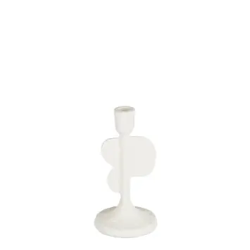 Kandelaar wit - h20xd10cm
