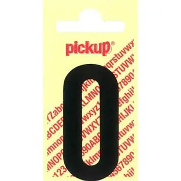 Pickup plakletter O zwart mat 60 mm